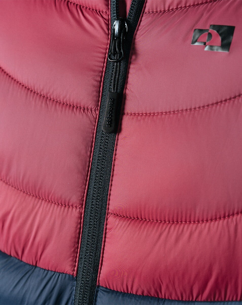 Jaqueta Puffer Fur Seal - Vinho e Azul Marinho
