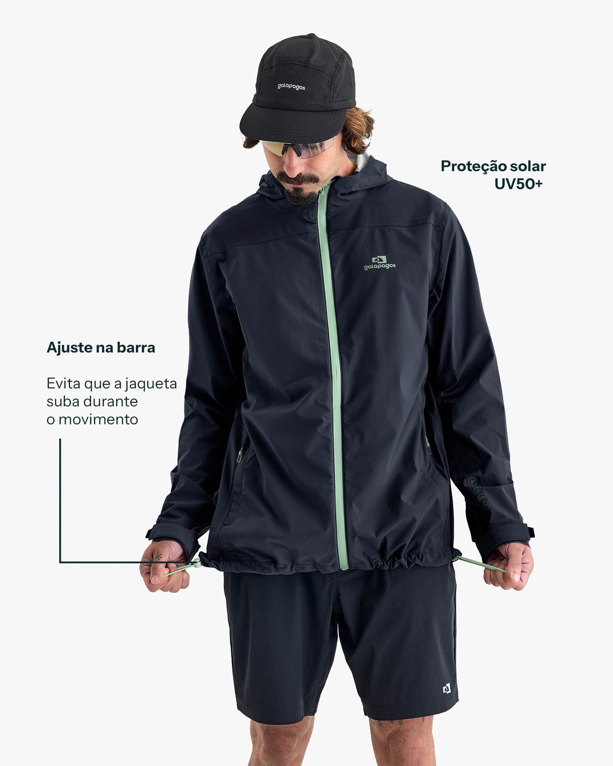 Jaqueta Impermeável Darwin Light Freeze Masculina - Preta