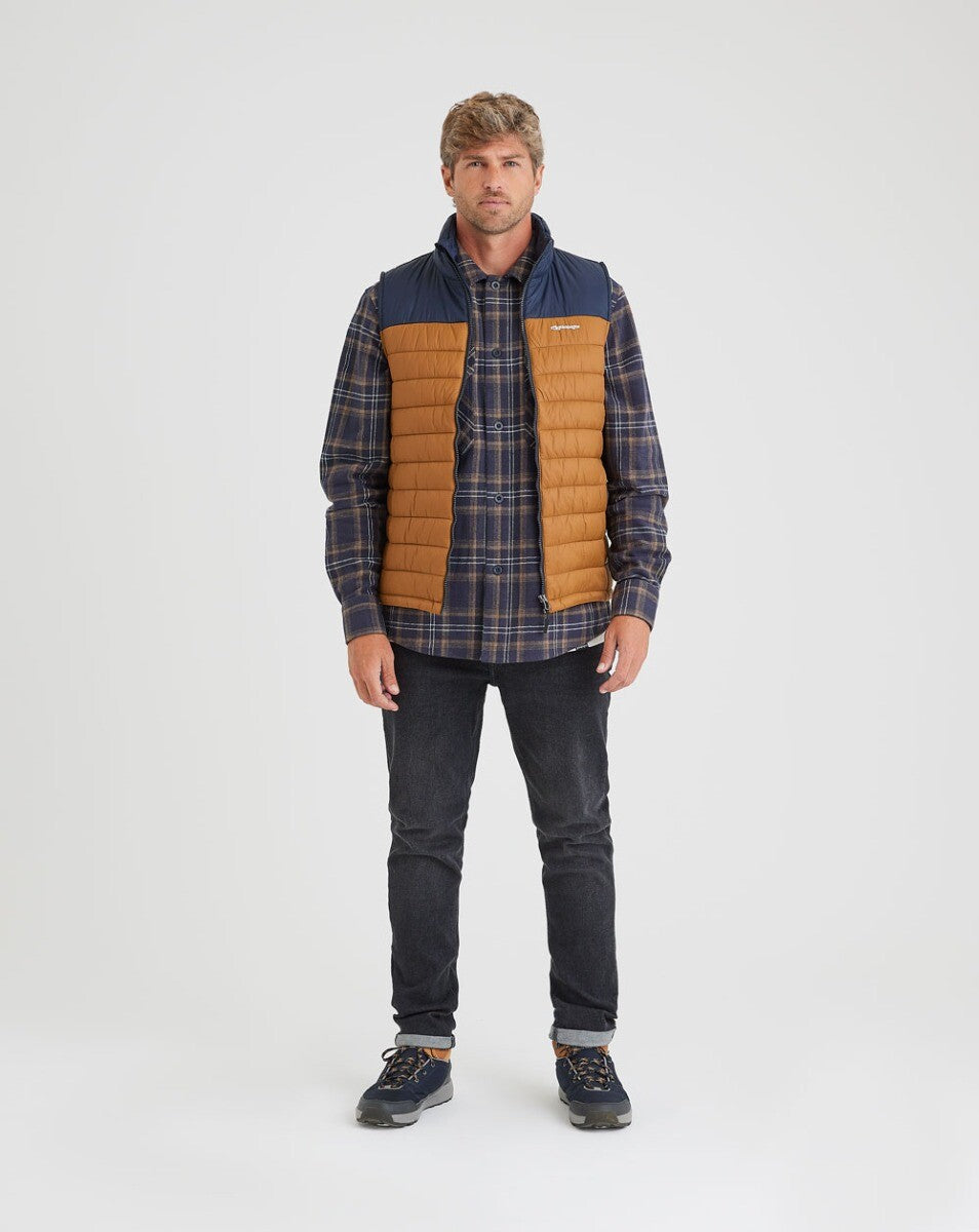 Jaqueta Overshirt Flanela Trucker Xadrez - Azul Marinho