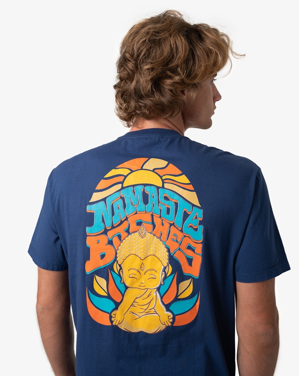 Camiseta All Namastê - Azul Marinho
