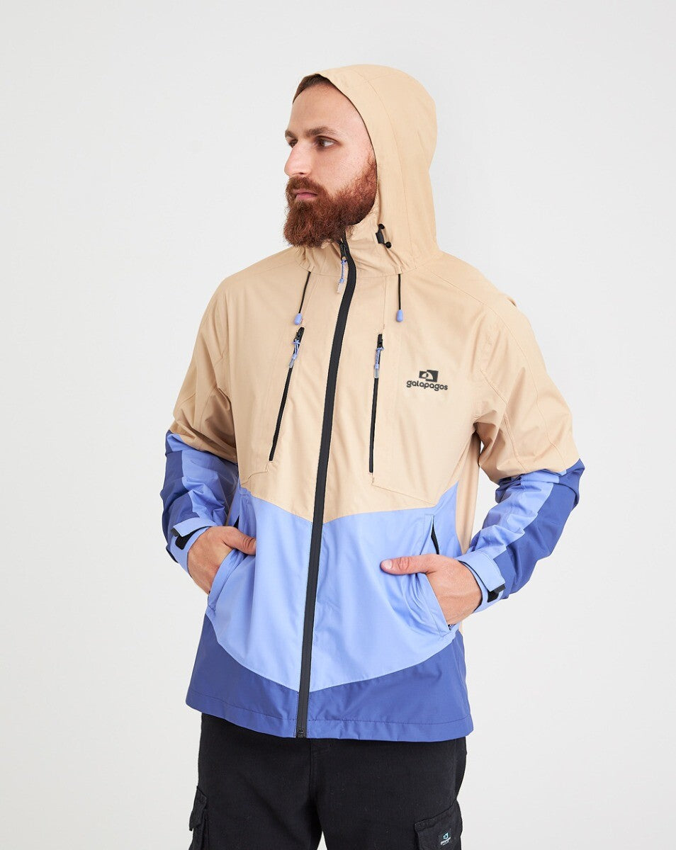 Jaqueta Impermeável masculina Darwin Evolution - Caqui
