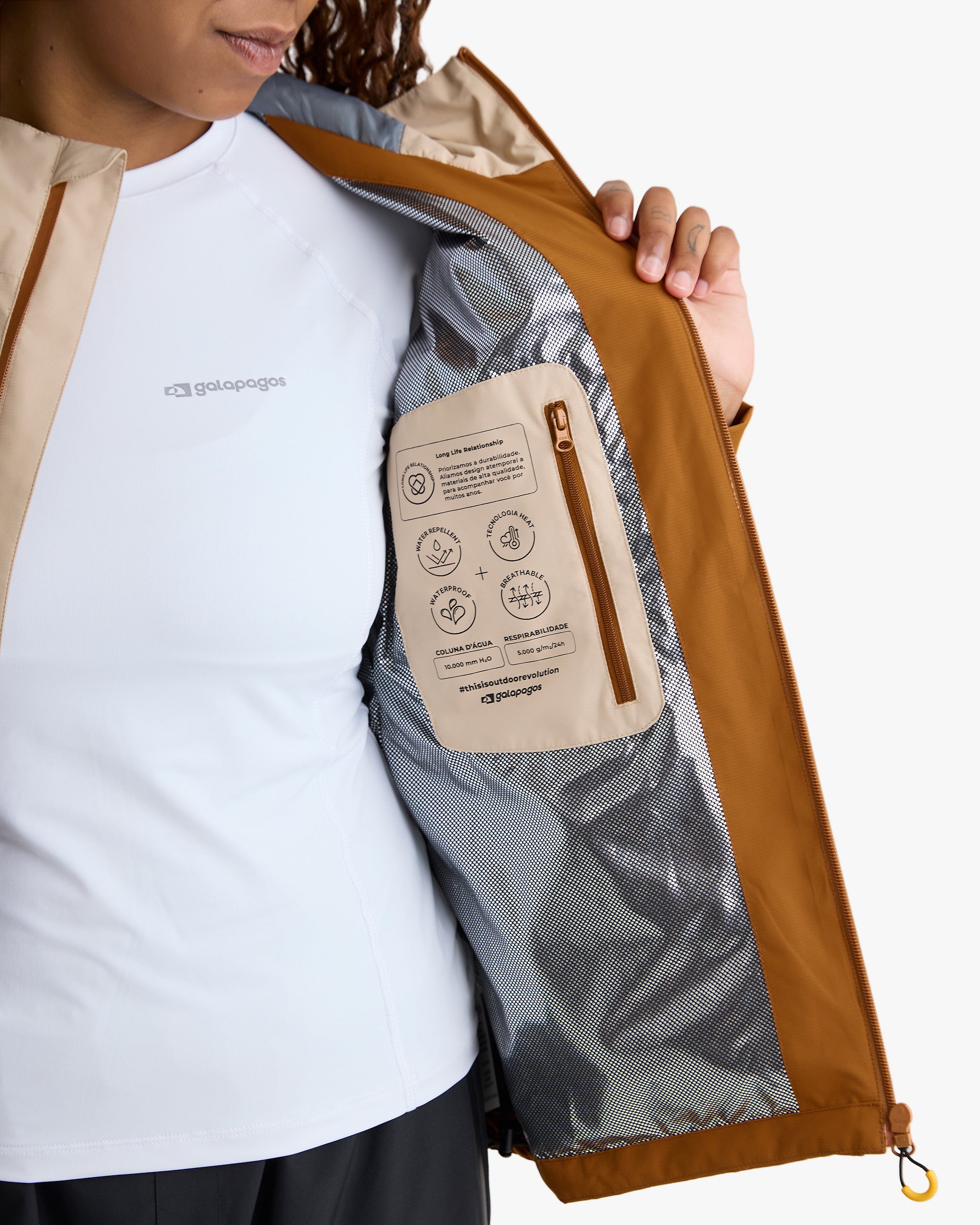 Jaqueta Impermeável Darwin Heat Feminina - Terracota