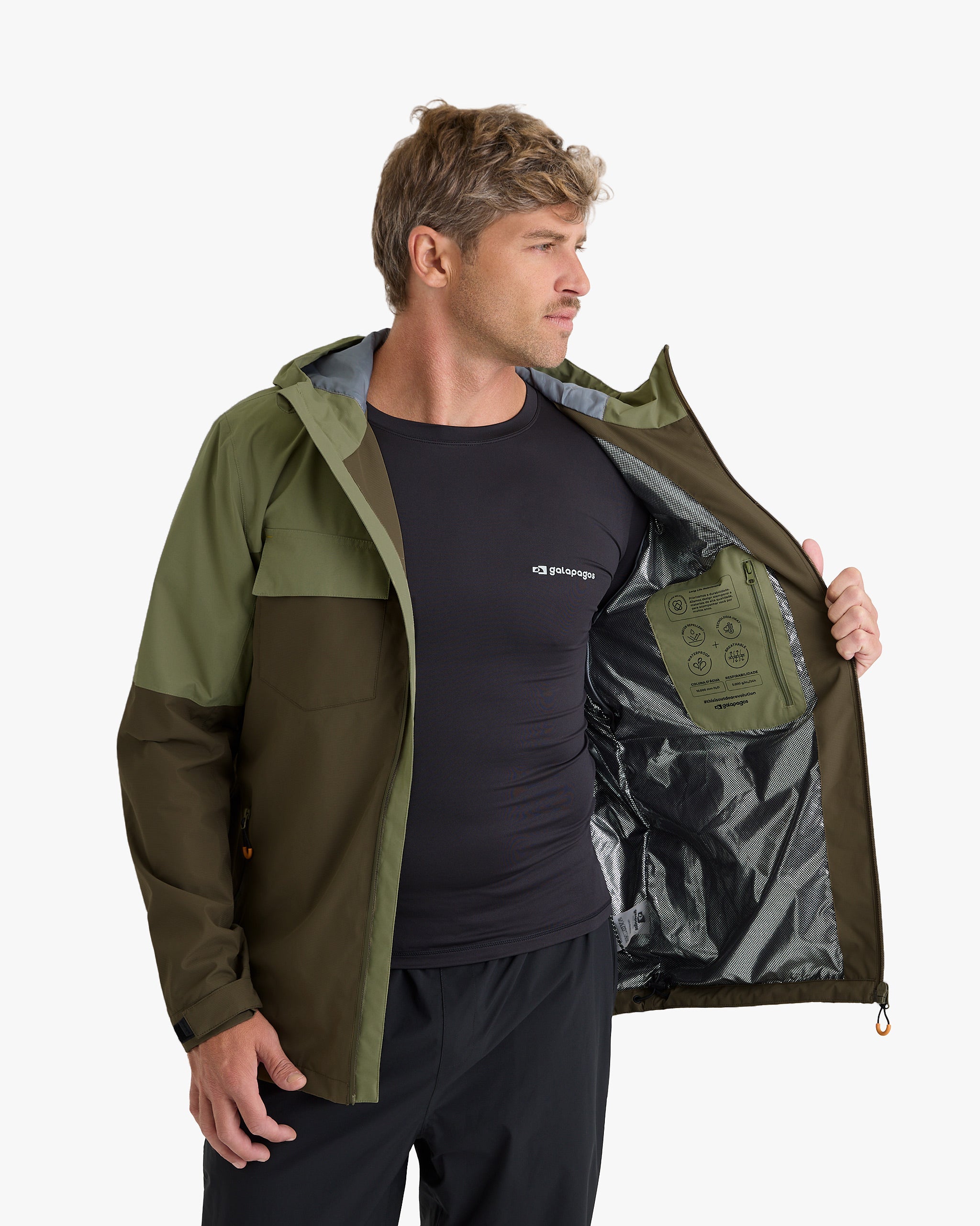 Jaqueta Impermeável Darwin Heat Masculina - Verde