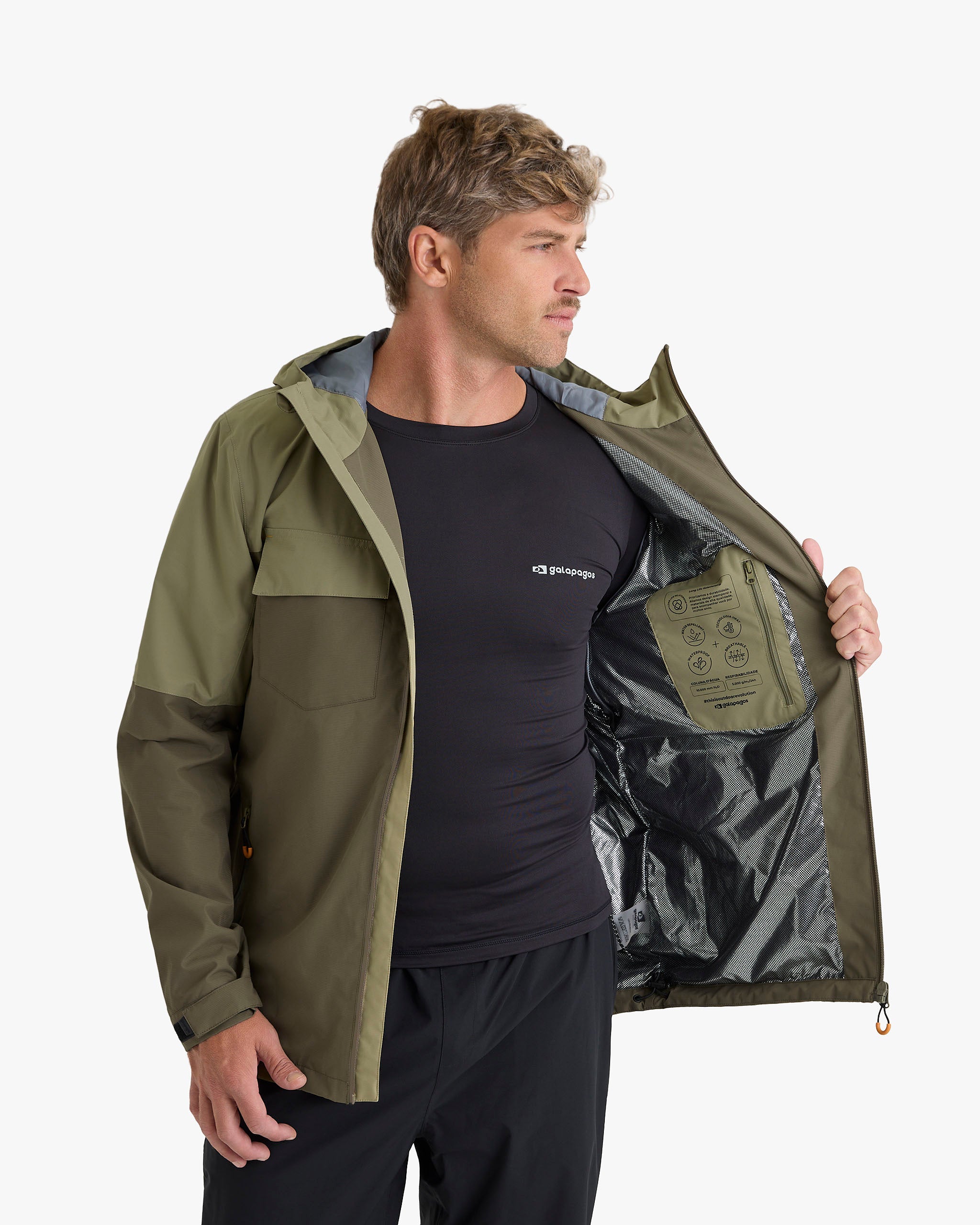 Jaqueta Impermeável Darwin Heat Masculina - Verde