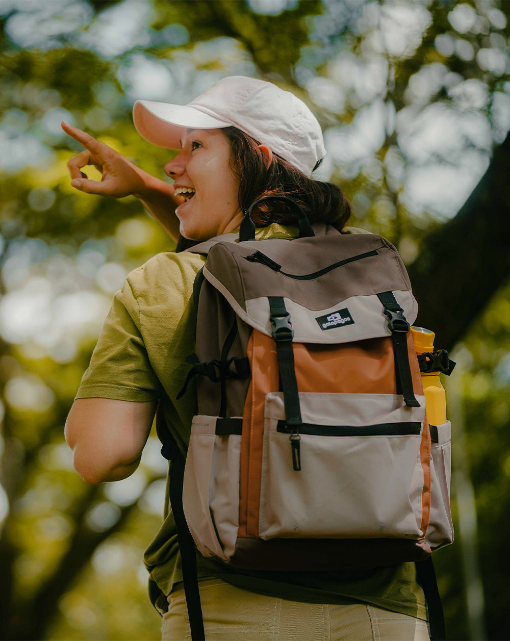 Mochila Pelican 30L - Marrom, Caramelo e Cáqui - Galapagos Outdoor