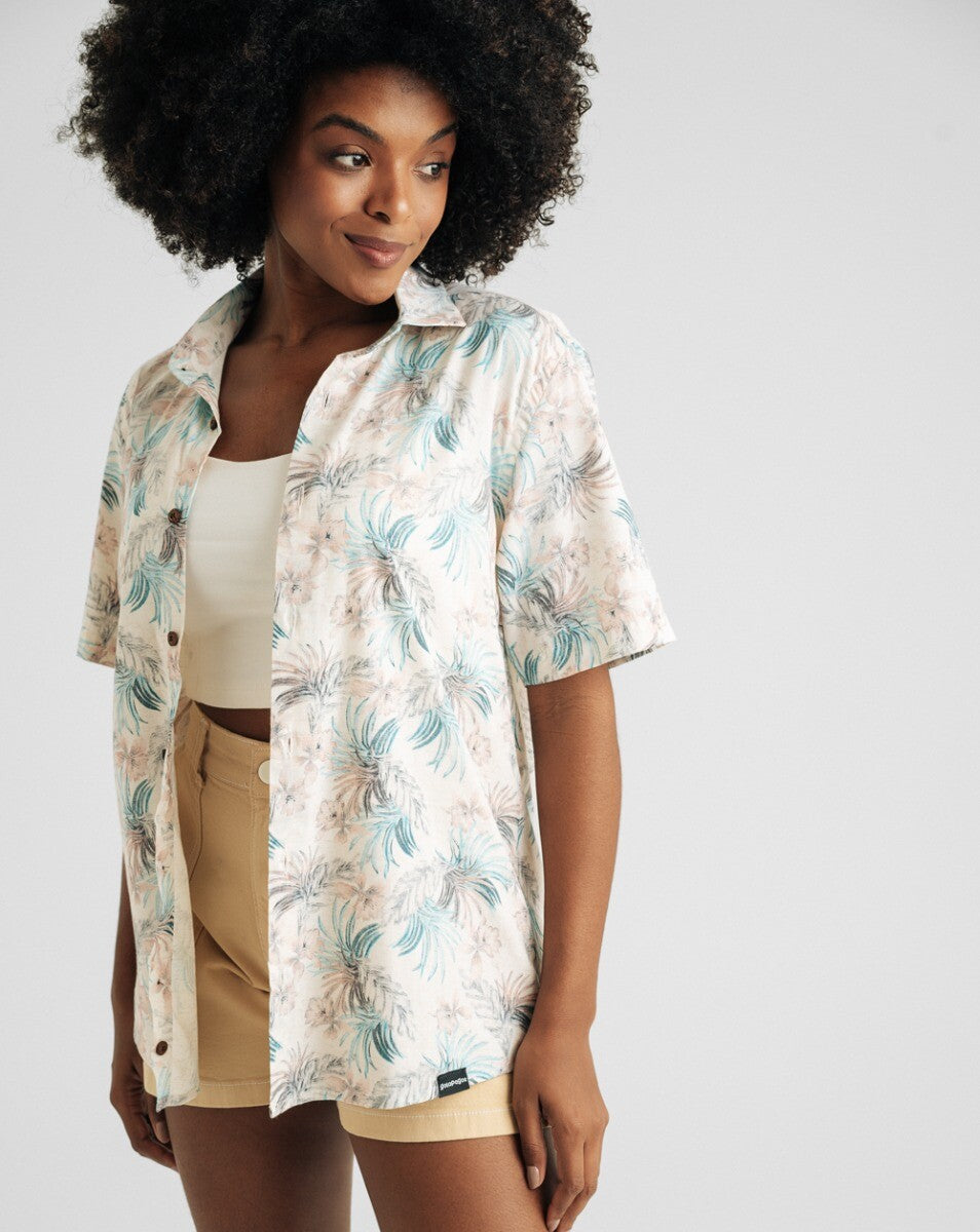 Camisa Estampada Malu Areia