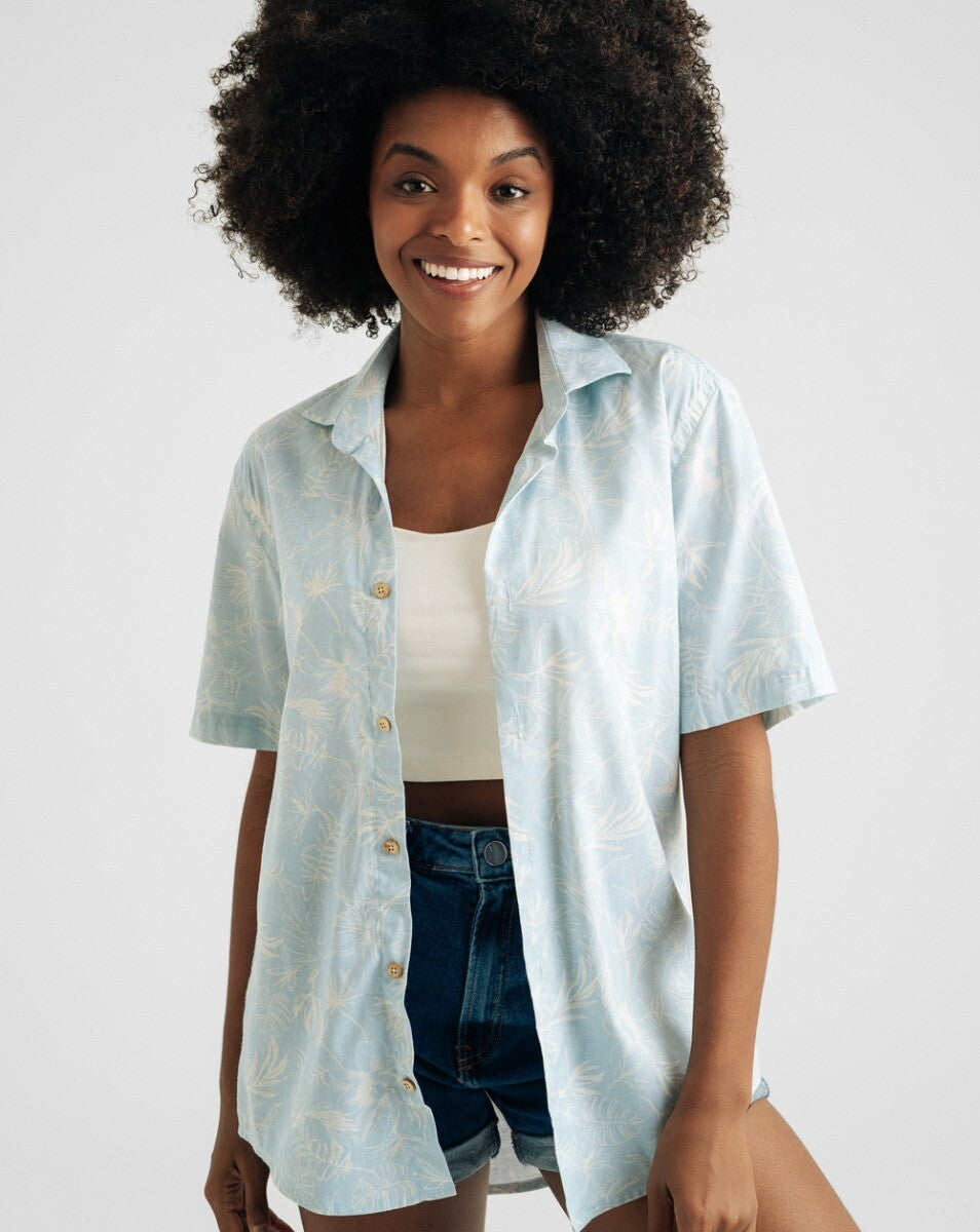 Camisa Estampada Maui Azul