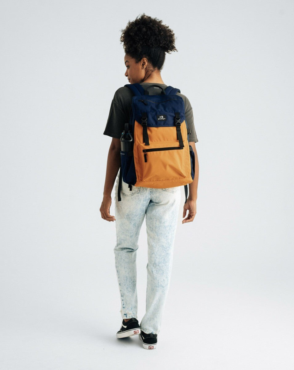 Mochila Pelican 2.0 30L - Amarelo e Azul Marinho