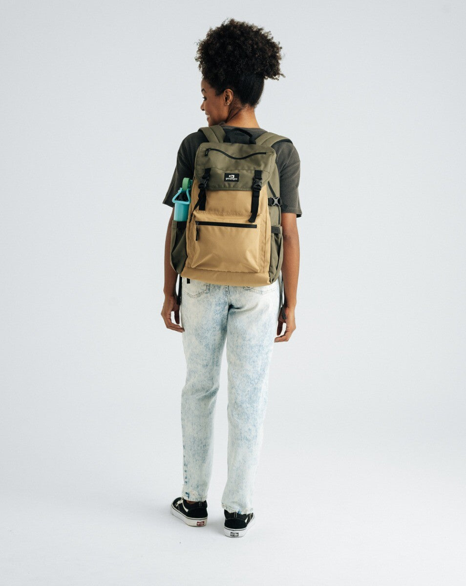 Mochila Pelican 2.0 30L - Ocre e Verde Militar