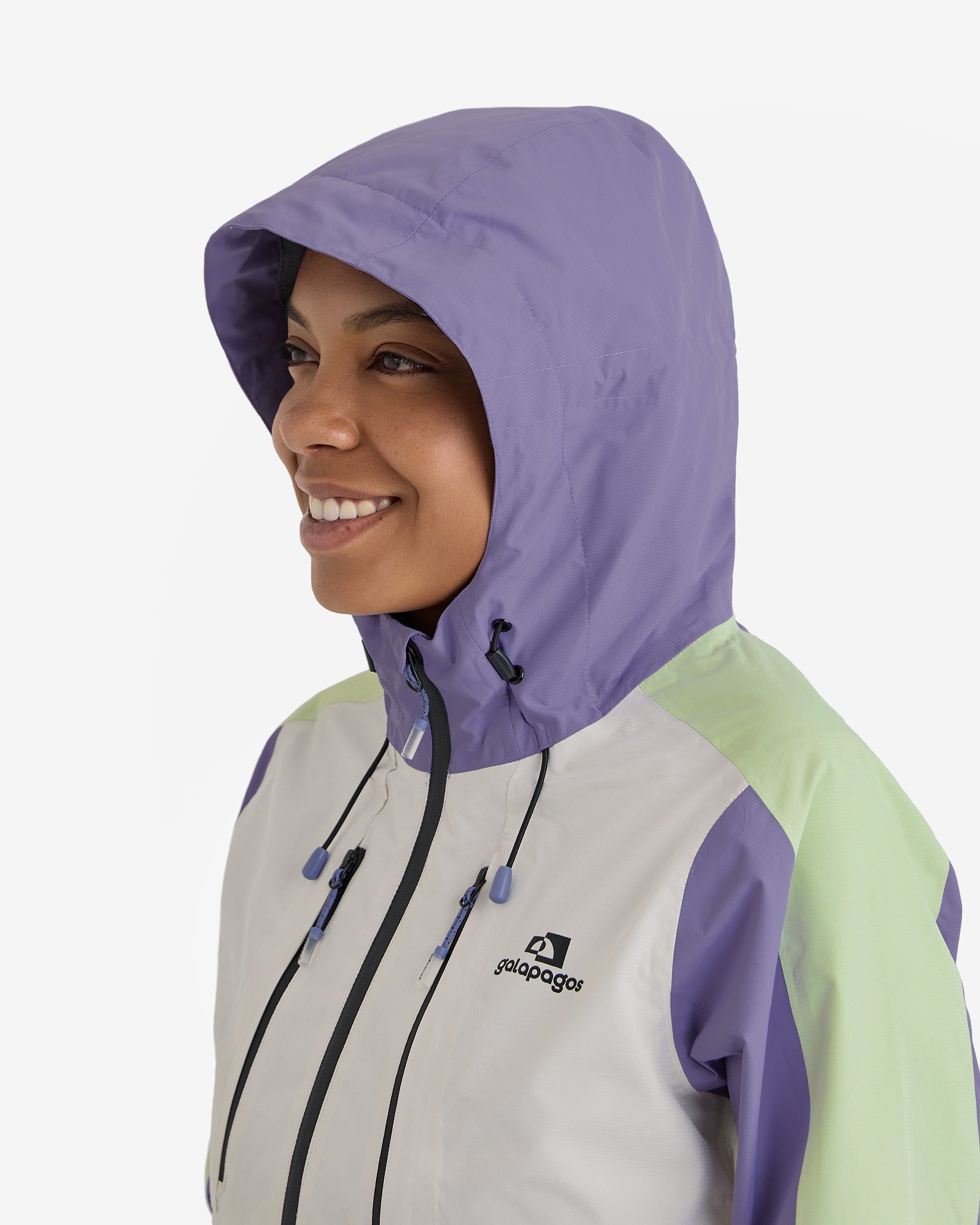 Jaqueta Impermeável Darwin Evolution 2.0 Feminina - Lavanda e Verde