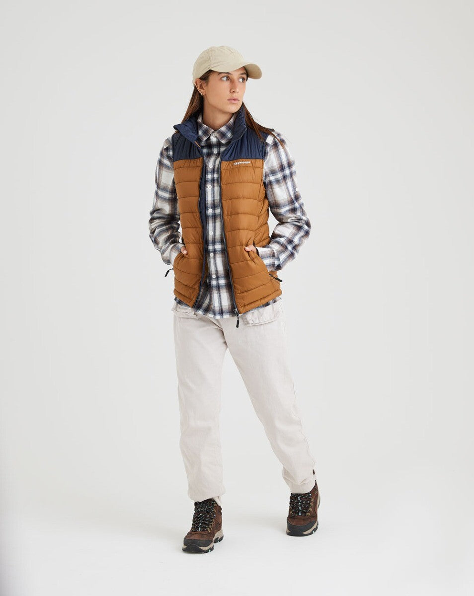 Colete Puffer All Gender Hermit Crab - Ocre