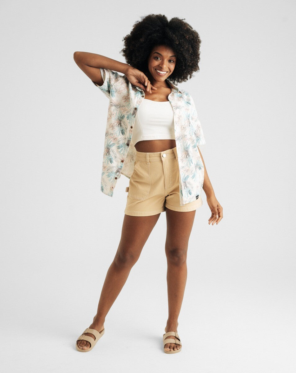Camisa Estampada Malu Areia