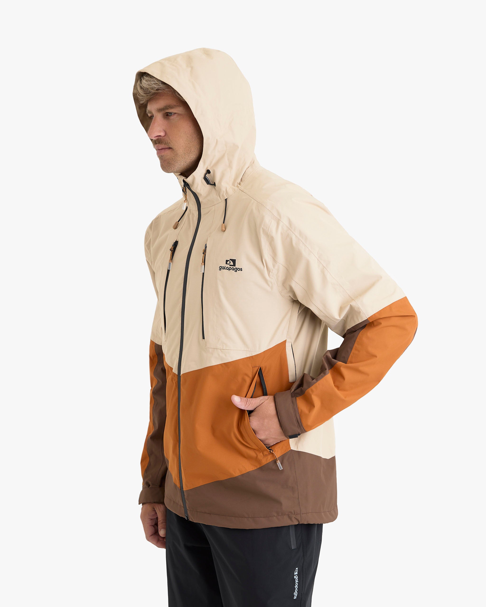 Jaqueta Impermeável Darwin Evolution Masculina - Cáqui e Ocre