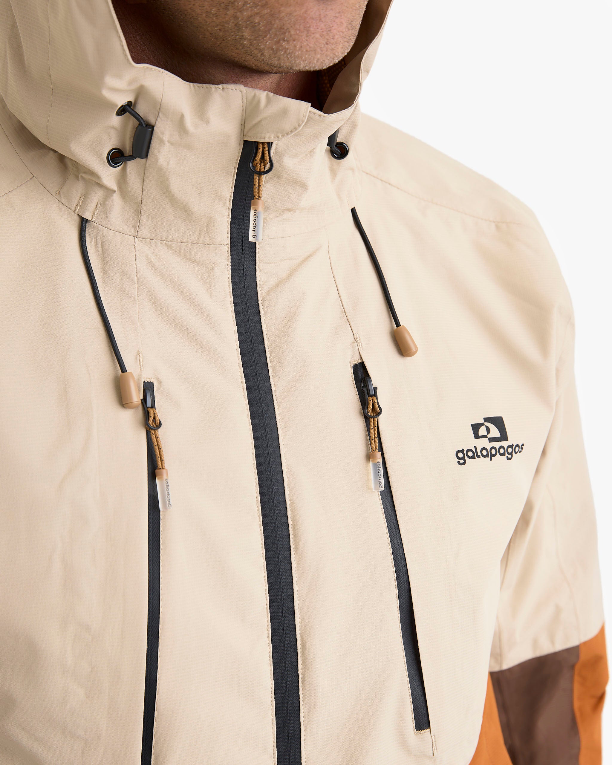 Jaqueta Impermeável Darwin Evolution Masculina - Cáqui e Ocre