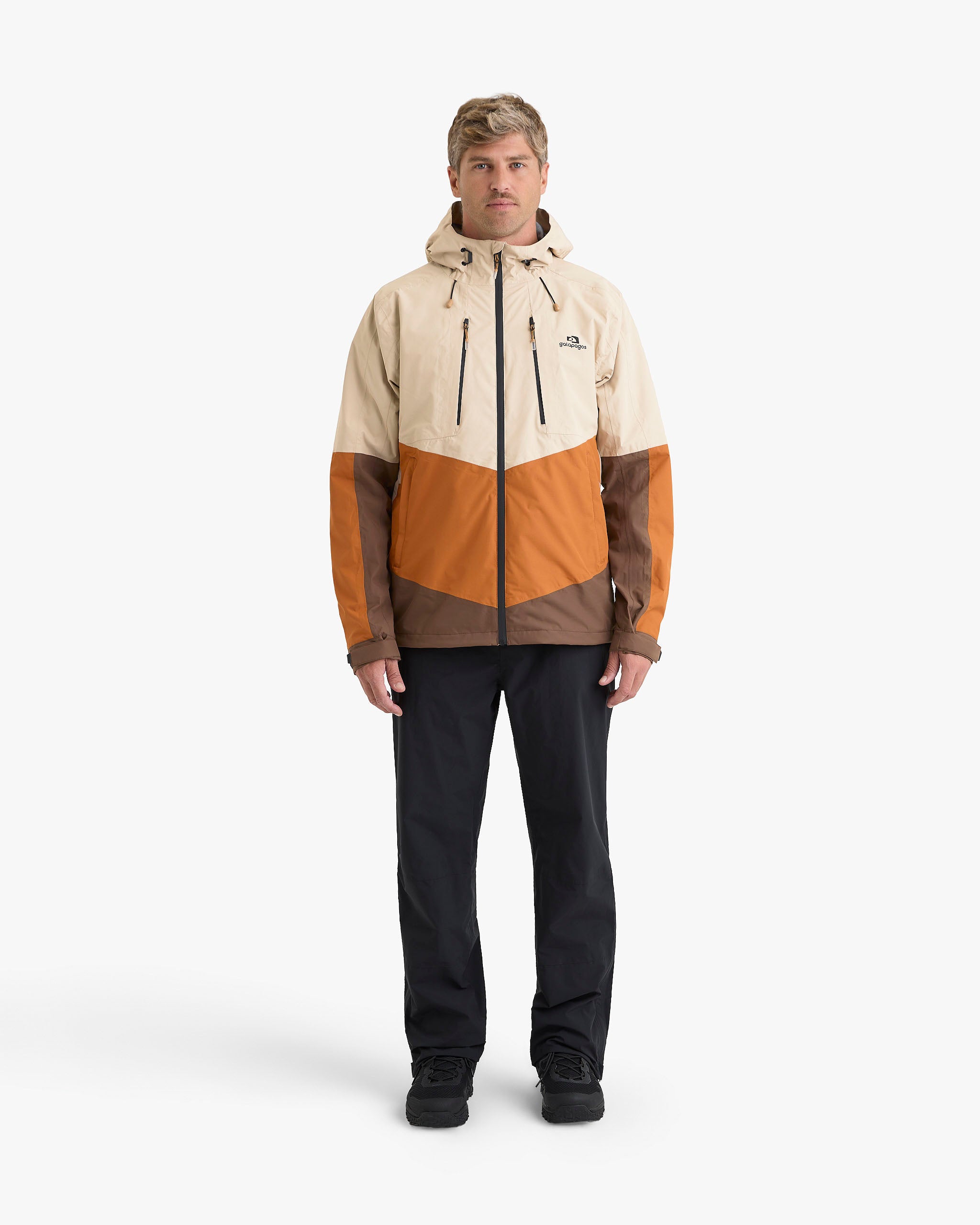 Jaqueta Impermeável Darwin Evolution Masculina - Cáqui e Ocre