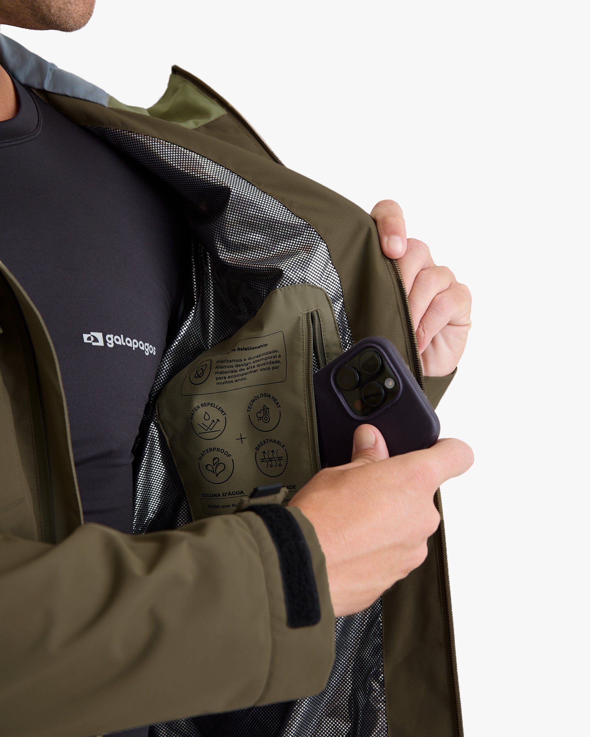 Jaqueta Impermeável Darwin Heat Masculina - Verde