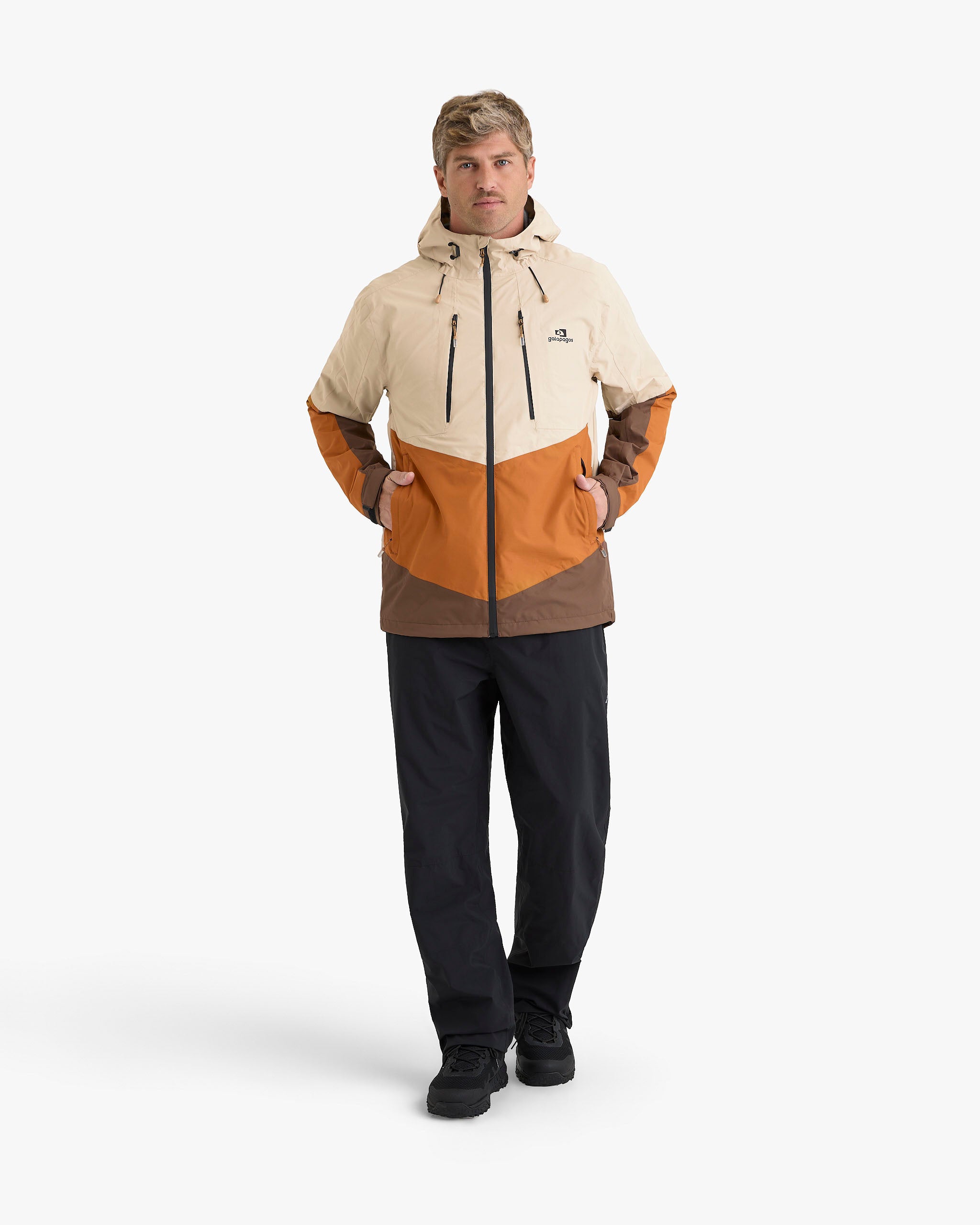 Jaqueta Impermeável Darwin Evolution Masculina - Cáqui e Ocre