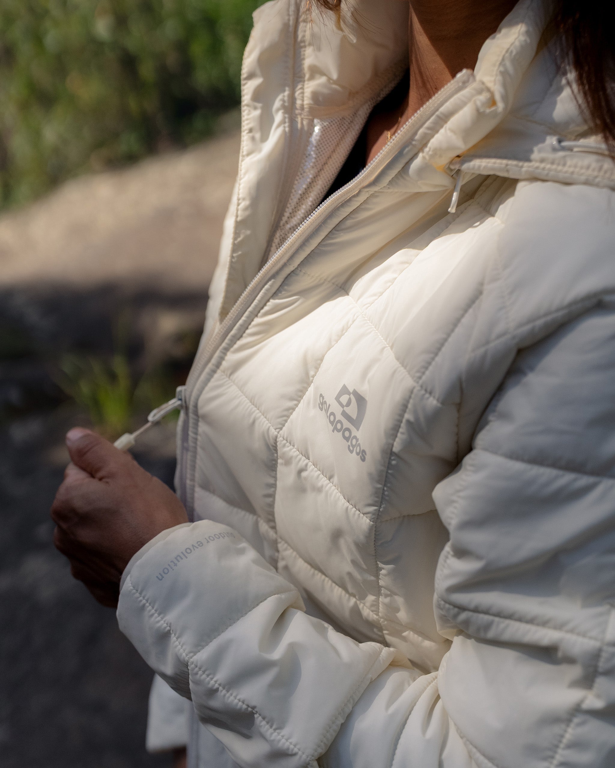 Jaqueta Puffer Ibex Thermolite Heat Feminina - Off White