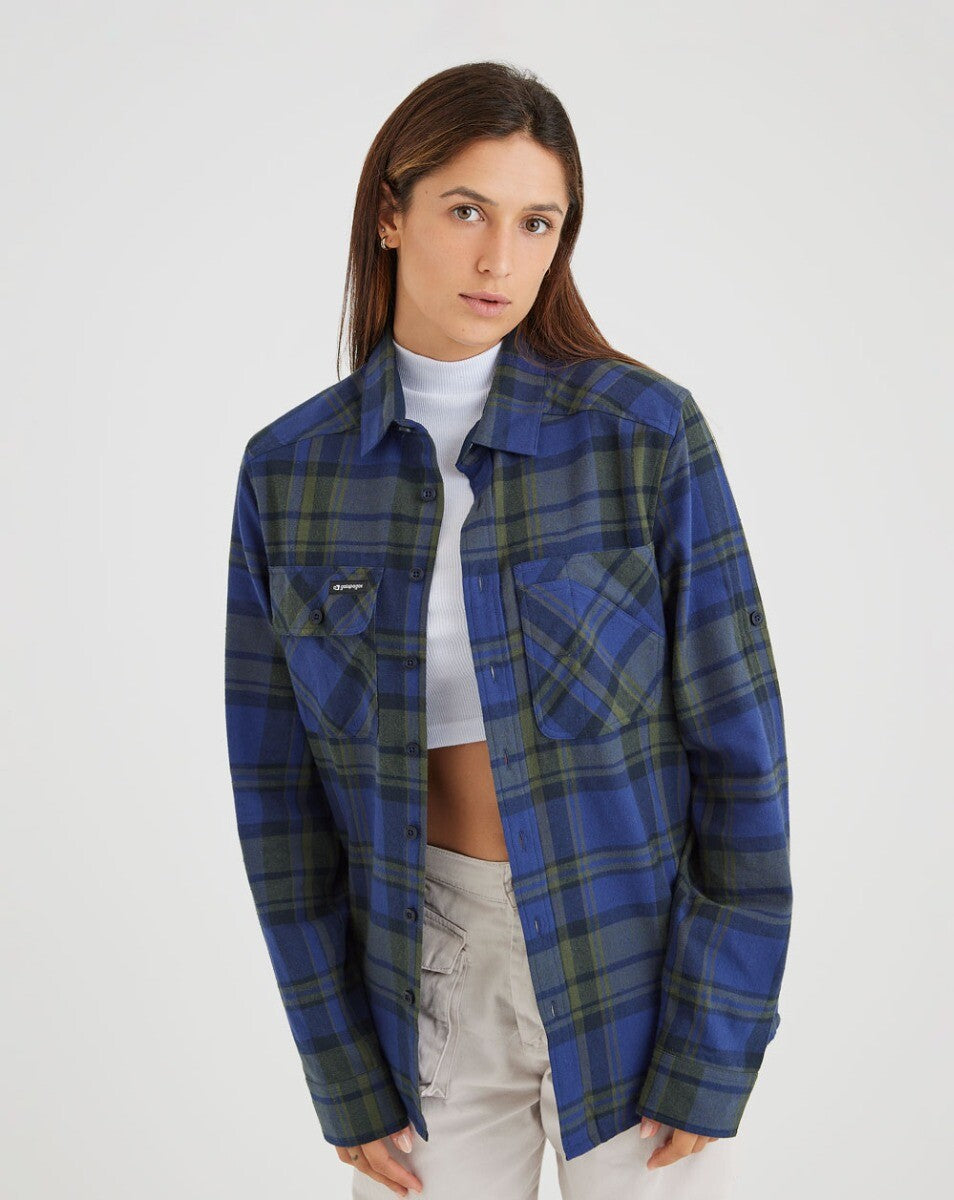 Camisa Flanela Midweight Farmer Xadrez - Azul Marinho