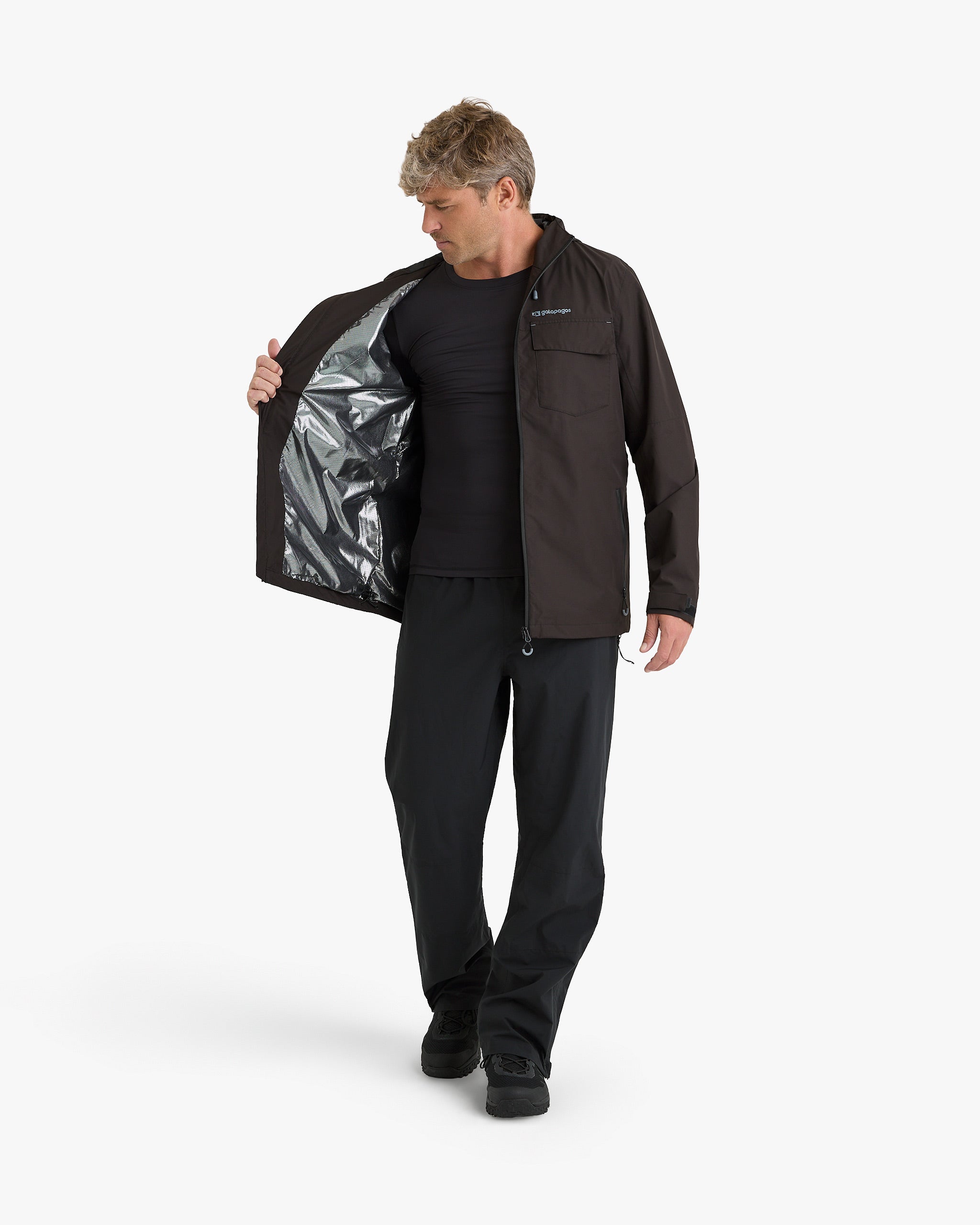 Jaqueta Impermeável Darwin Heat Masculina - Preta