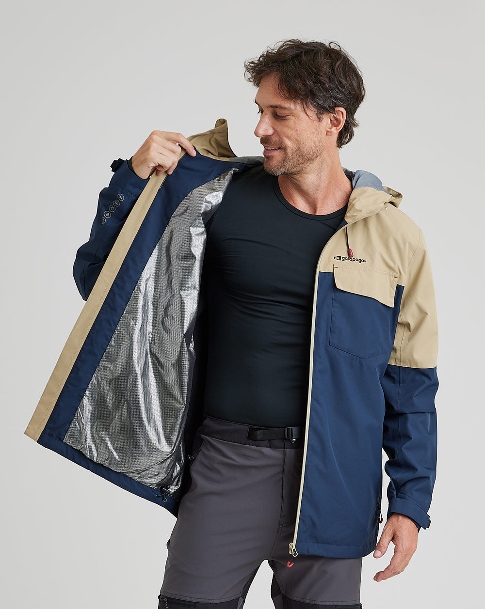 Jaqueta Masculina Impermeável Darwin Heat - Azul Marinho