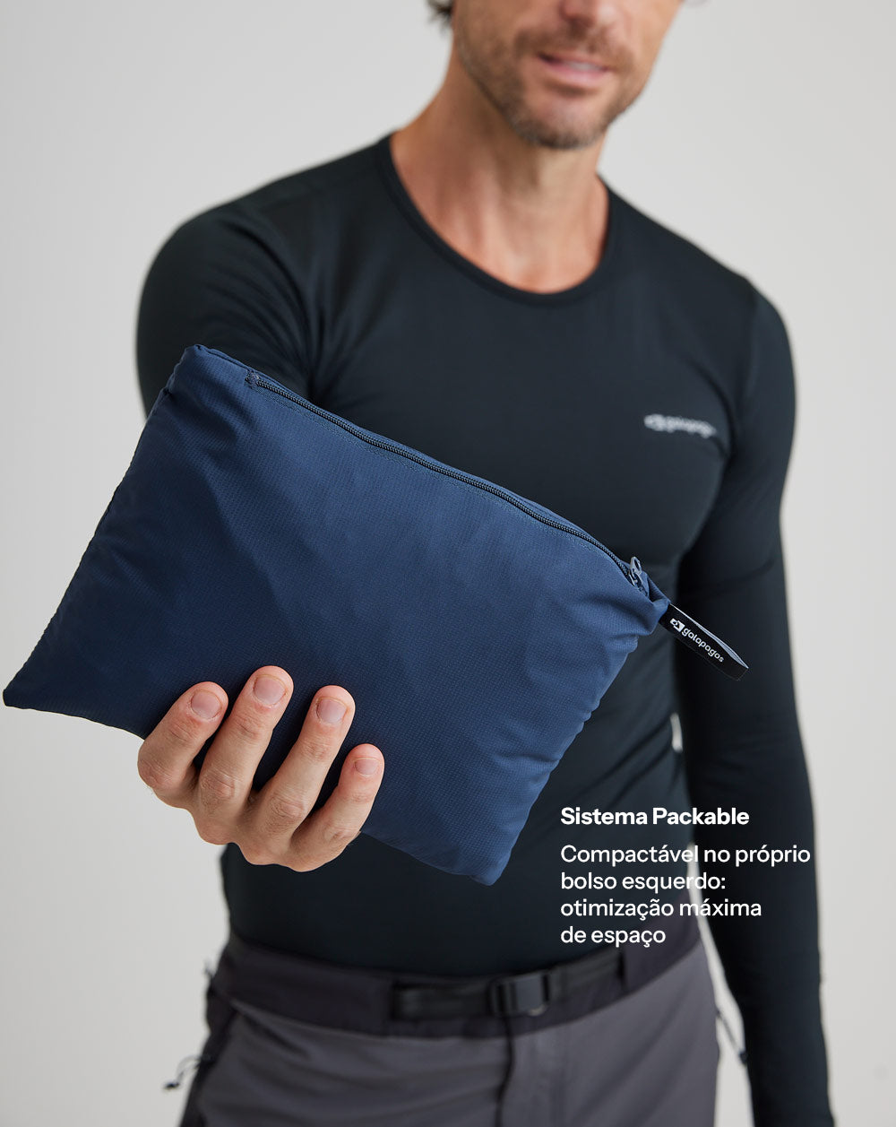 Jaqueta Masculina Impermeável Darwin Heat - Azul Marinho