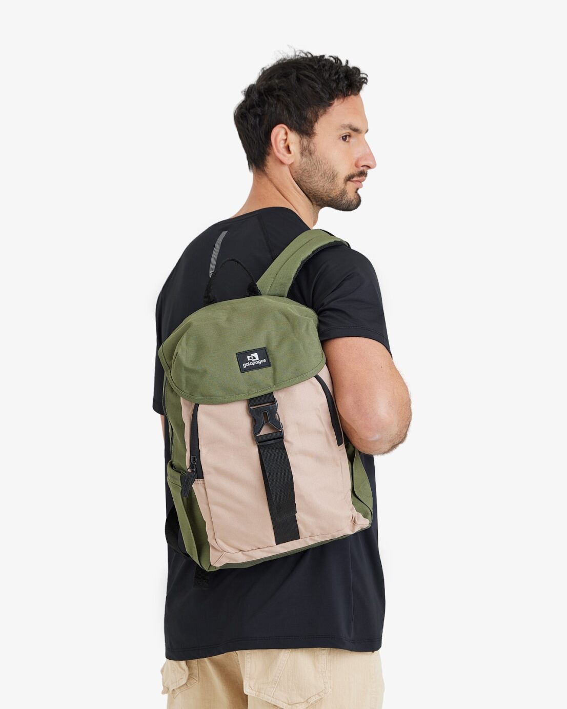 Mochila Gaivota 15L - Ocre e Verde Militar - Galapagos Outdoor