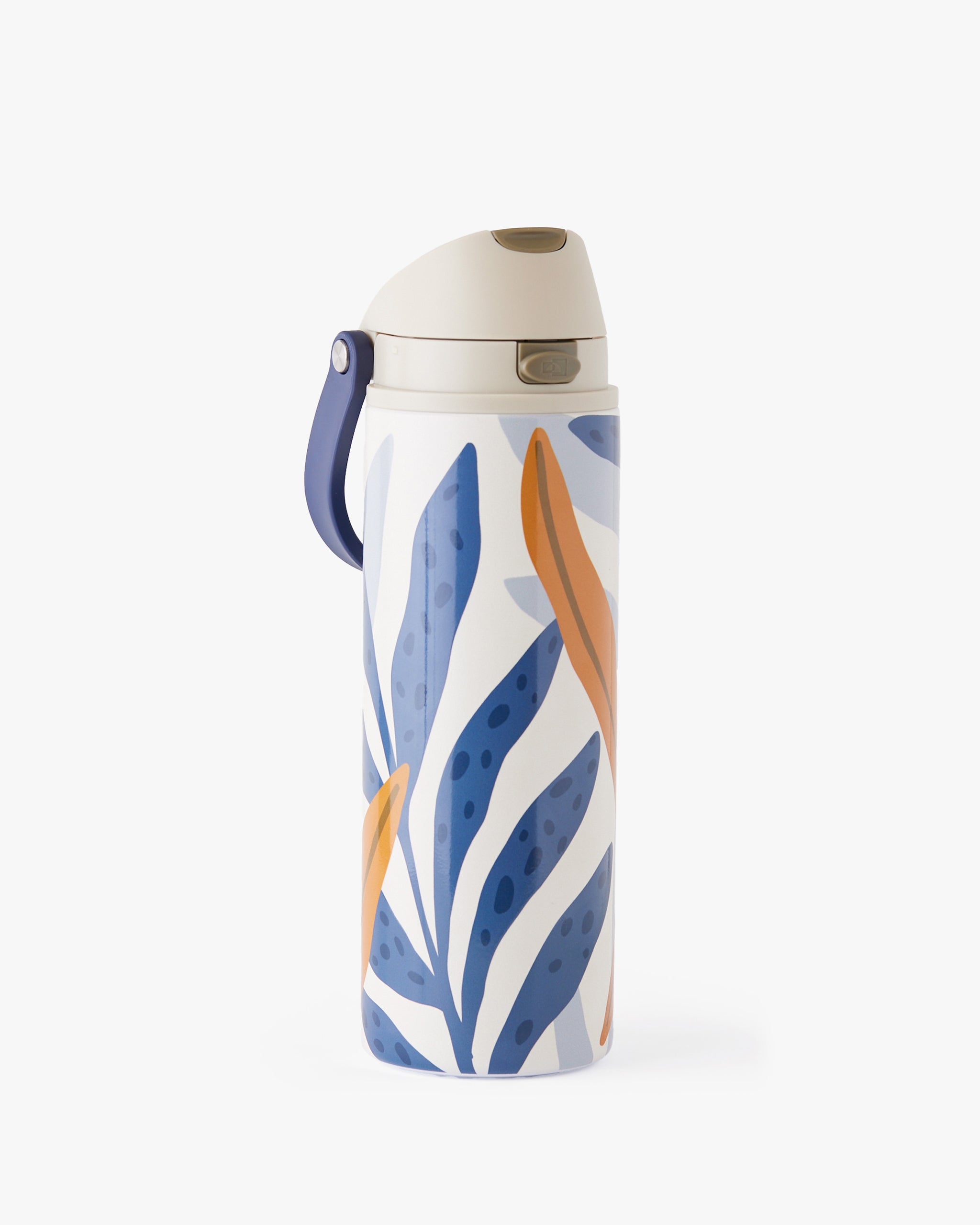 Garrafa Duo Flow Estampada Jhenny Keller 710ml - Caqui e Marinho