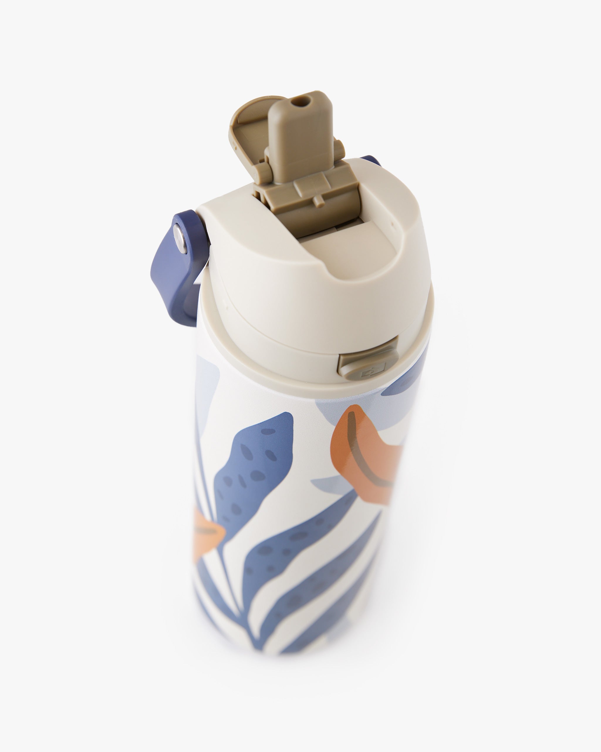 Garrafa Duo Flow Estampada Jhenny Keller 710ml - Caqui e Marinho