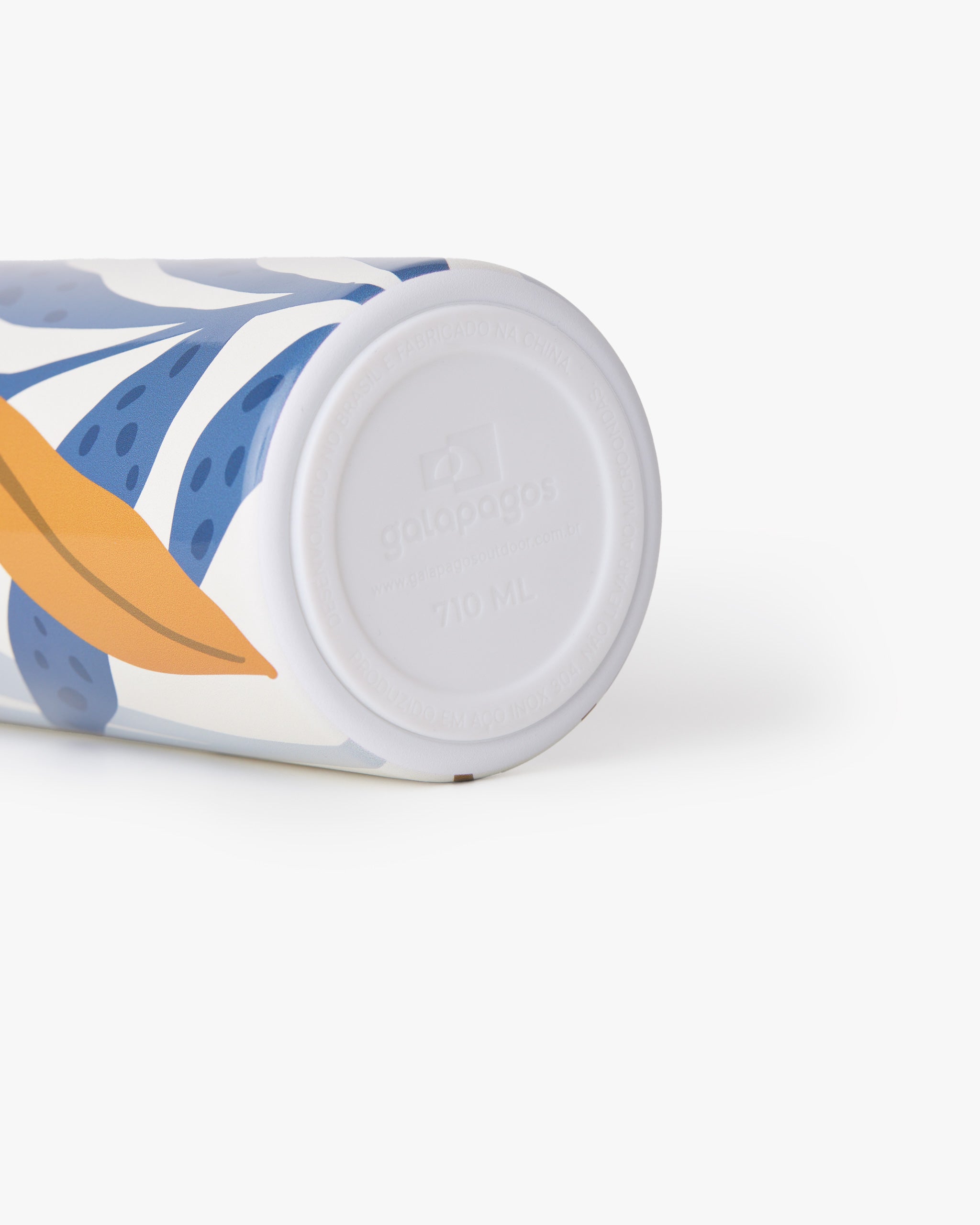 Garrafa Duo Flow Estampada Jhenny Keller 710ml - Caqui e Marinho