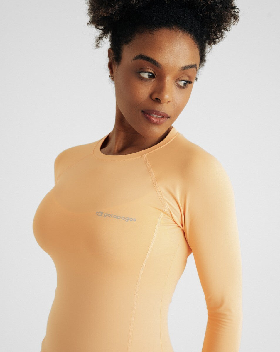 Blusa Segunda Pele UV Vella Feminina - Salmão