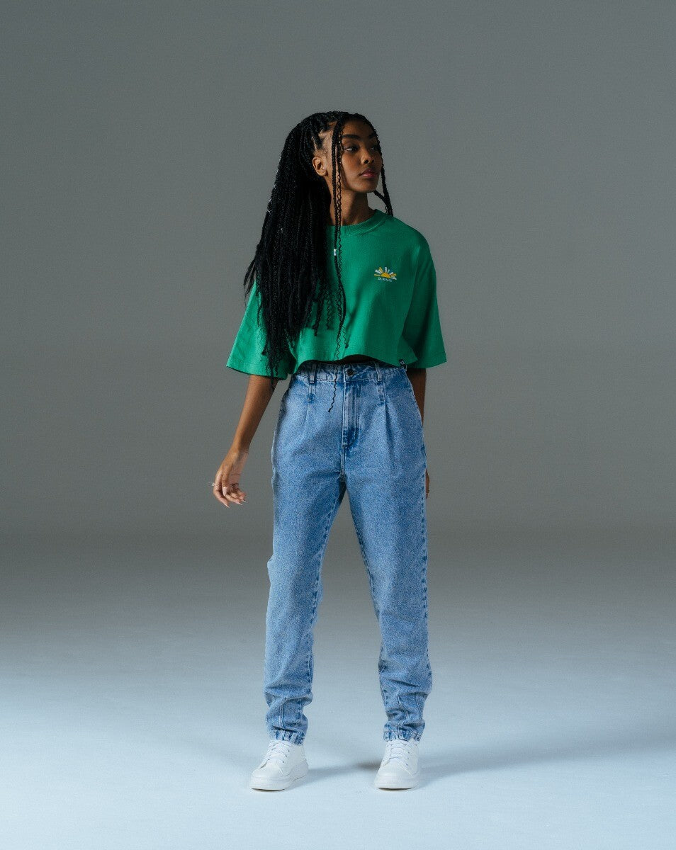 Calça Slouchy Feminino Aurora Blue