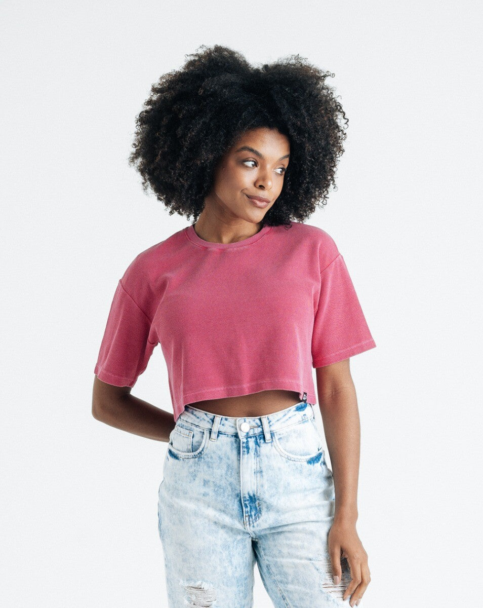 Cropped Essencial Feminino Daily - Rosa