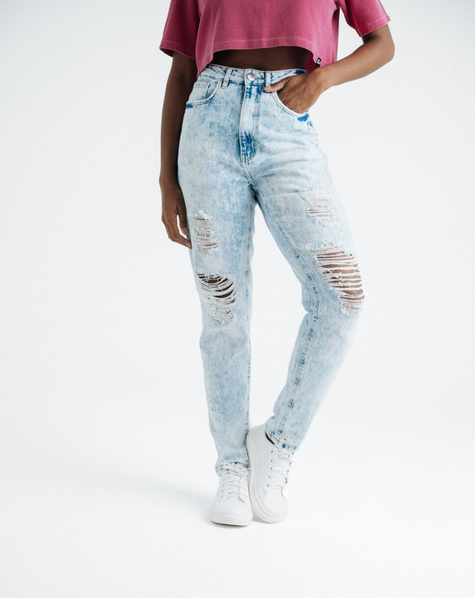 Calça Jeans Reta Feminina Springs Ártico