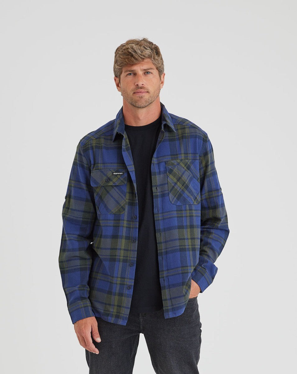 Camisa Flanela Midweight Farmer Xadrez - Azul Marinho