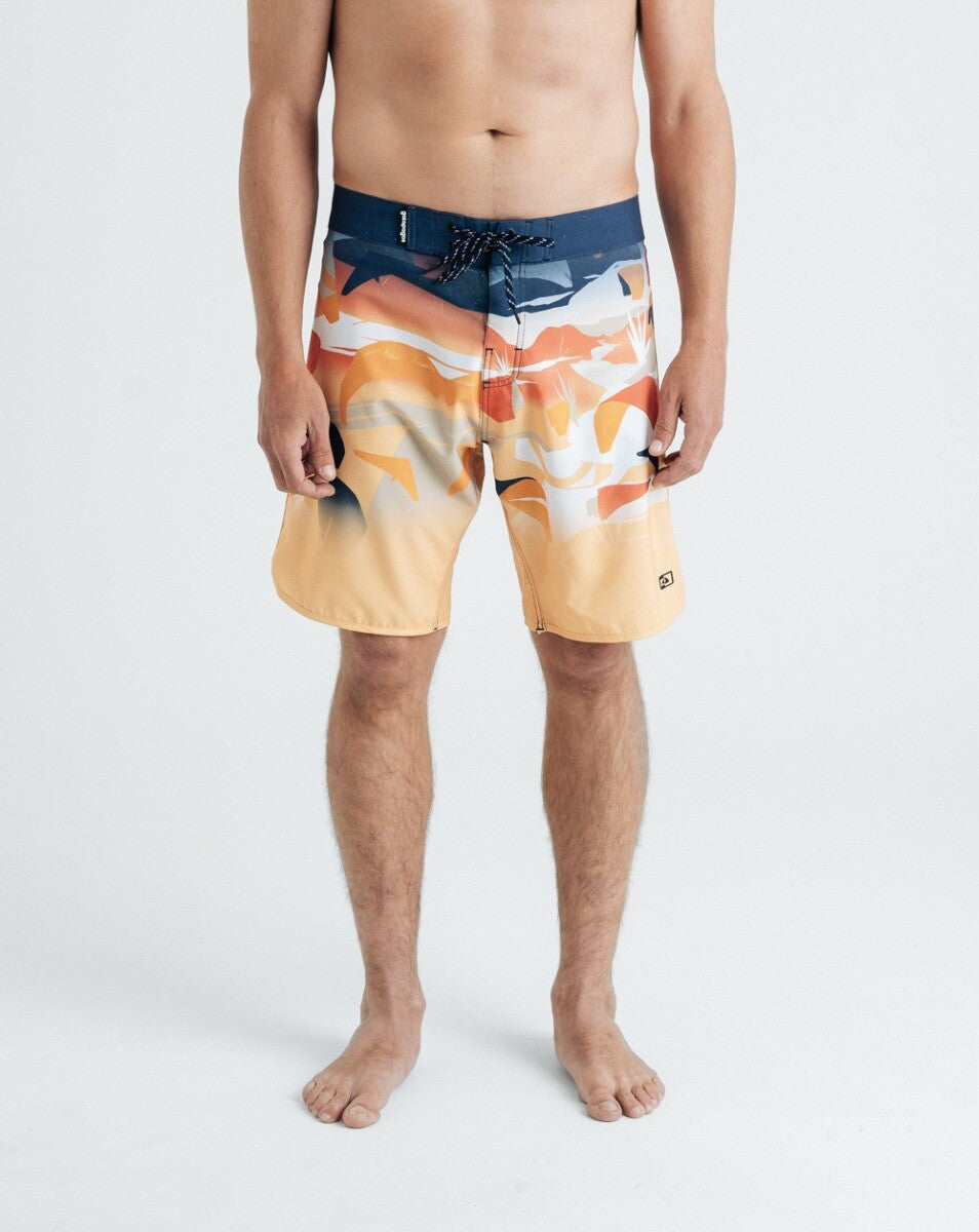 Boardshort Knots - Amarelo e Azul Marinho
