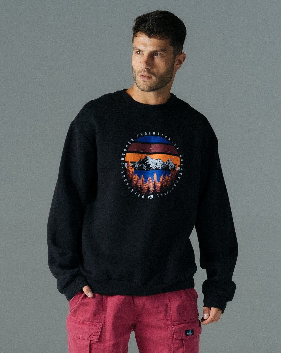 Moletom Com Felpa Evolution - Preto
