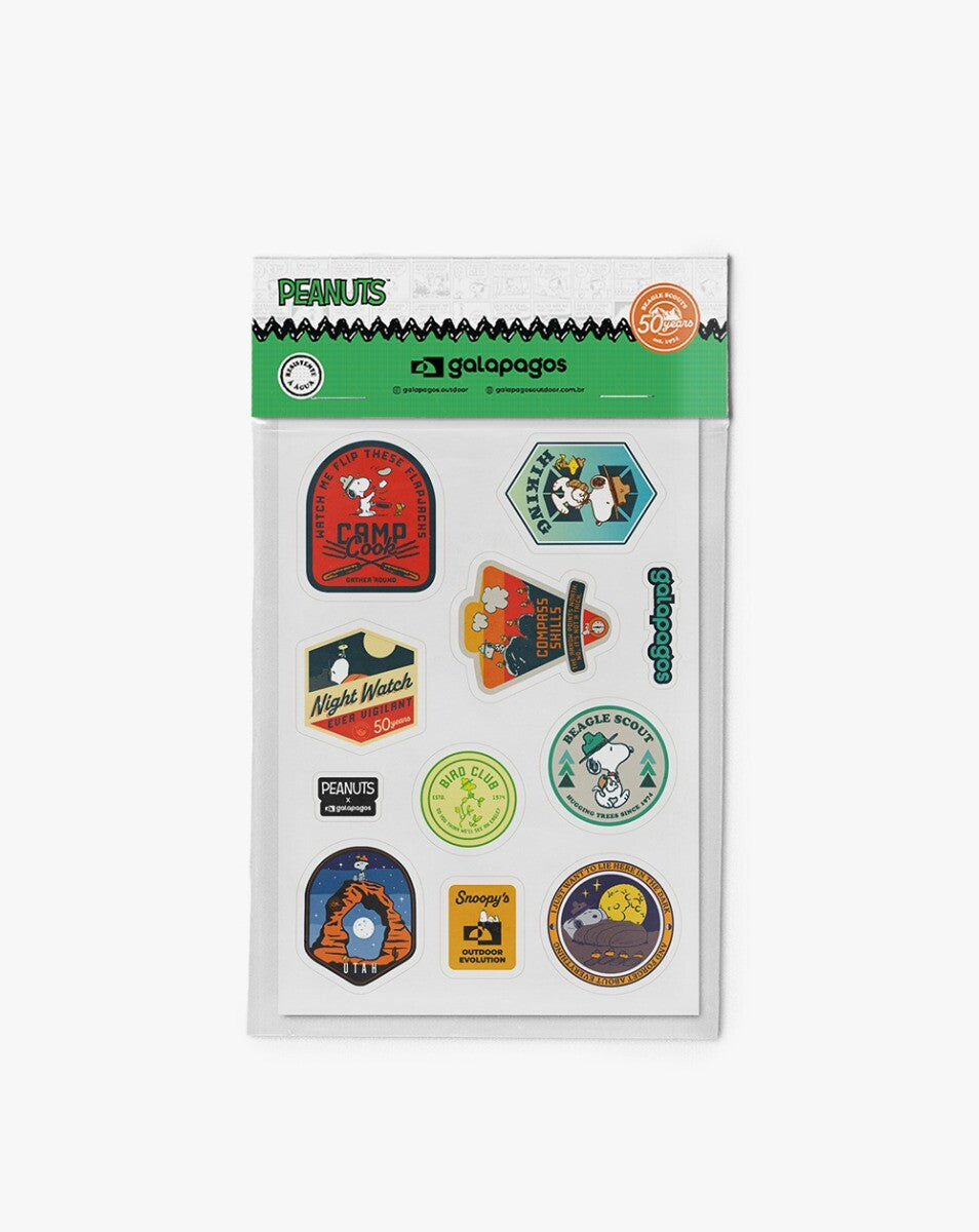Pack de Adesivos Snoopy Hiking