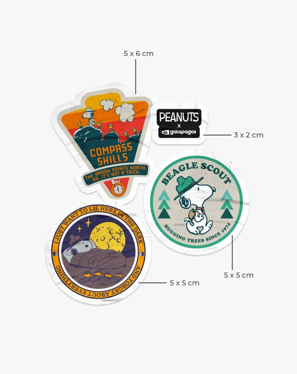 Pack de Adesivos Snoopy Hiking