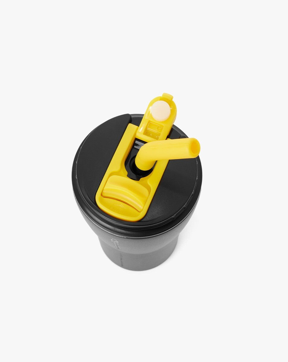 Copo Térmico Tumbler Hurricane 413ml - Preto e Amarelo