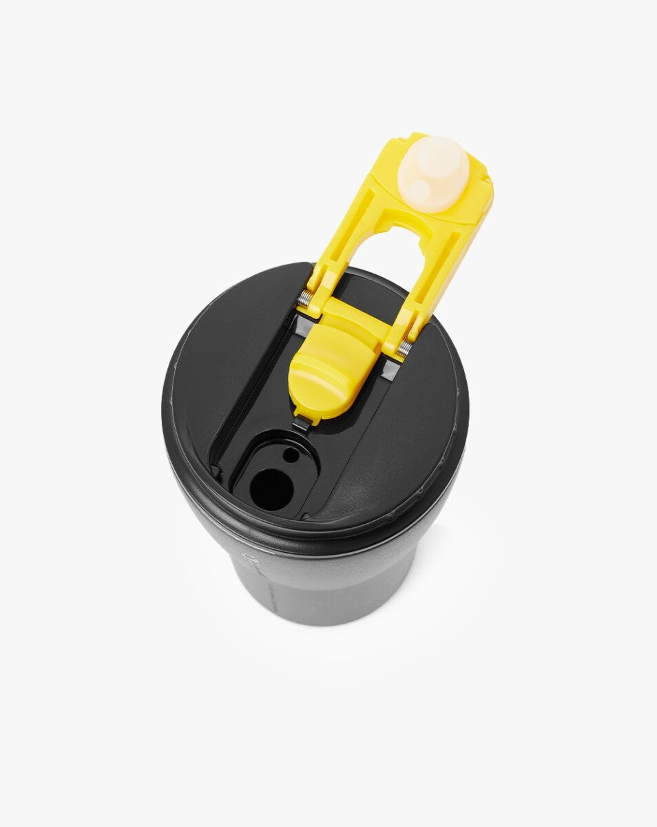 Copo Térmico Tumbler Hurricane 413ml - Preto e Amarelo