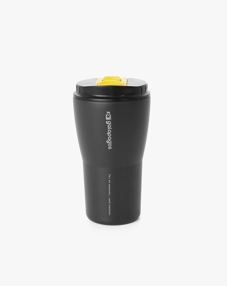 Copo Térmico Tumbler Hurricane 413ml - Preto e Amarelo