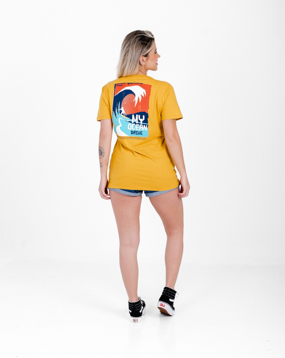 Camiseta All Gender Ocean Drive - Amarelo Mango