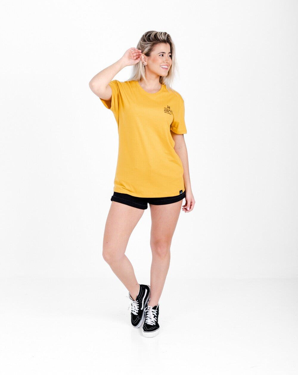 Camiseta All Gender Be Happy - Amarelo Mango