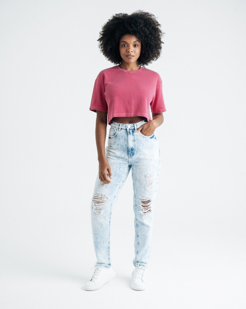 Calça Jeans Reta Feminina Springs Ártico