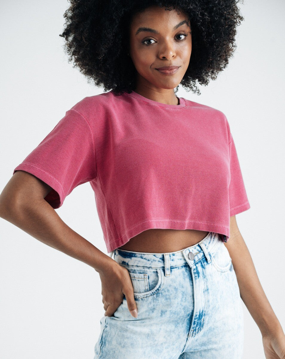 Cropped Essencial Feminino Daily - Rosa