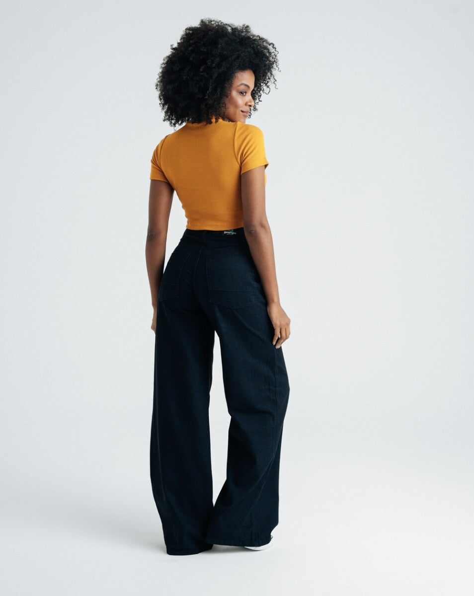 Calça Wide Leg Sunrise - Preta