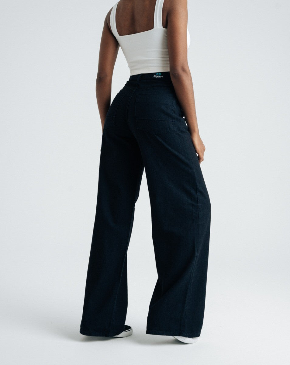 Calça Wide Leg Sunrise - Preta