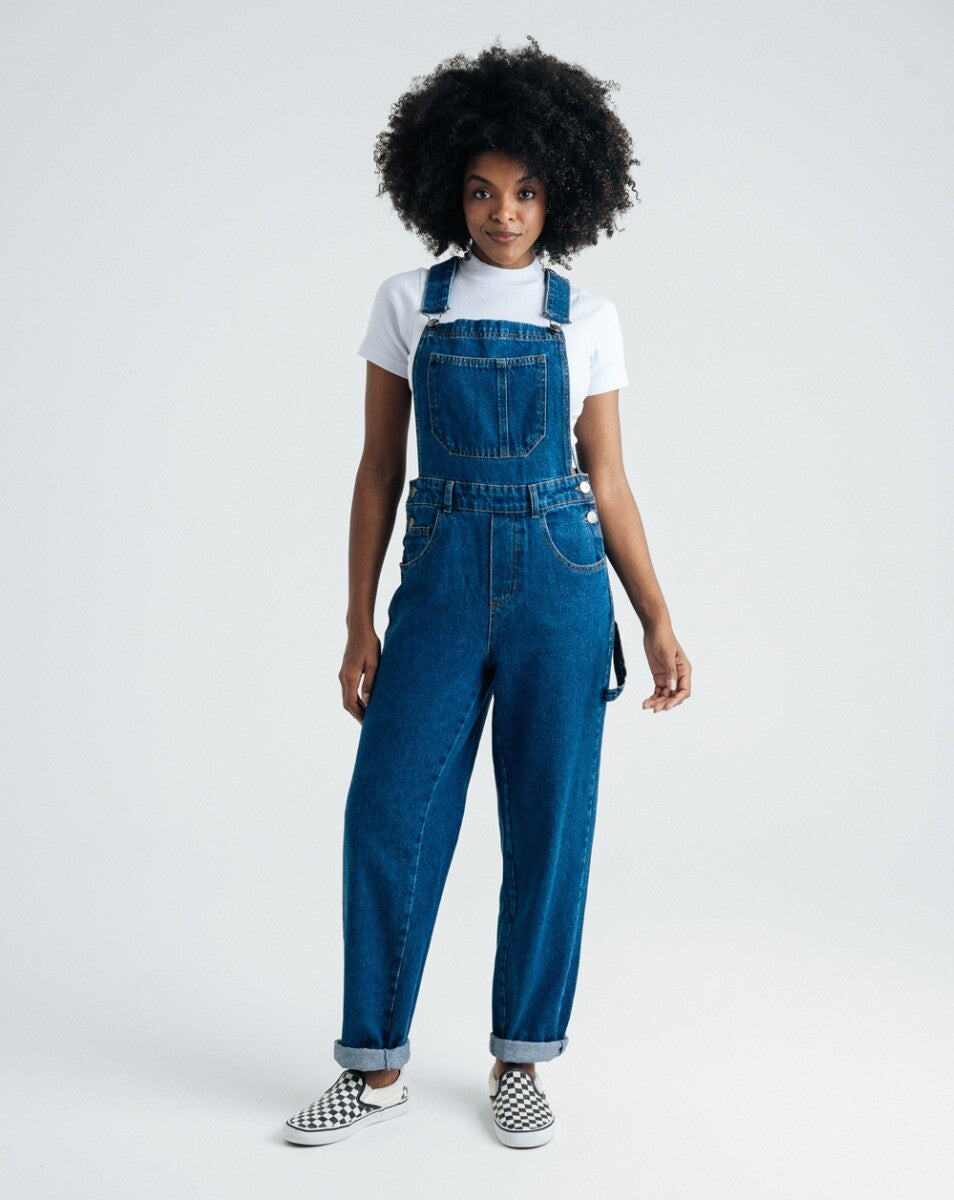 Macacão Jeans Feminino Forged Blue