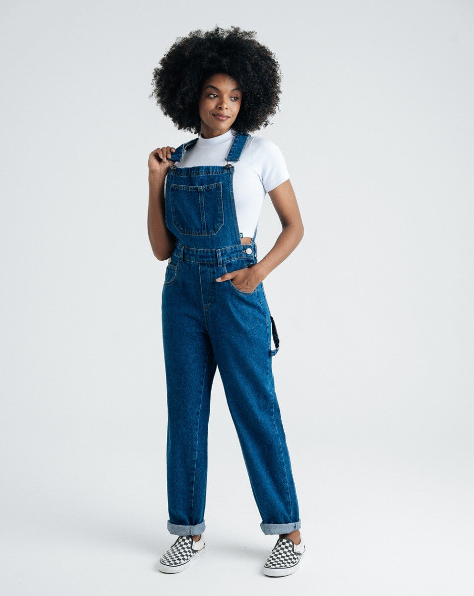 Macacão Jeans Feminino Forged Blue